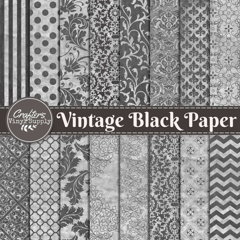 Vintage Black Paper Patterns