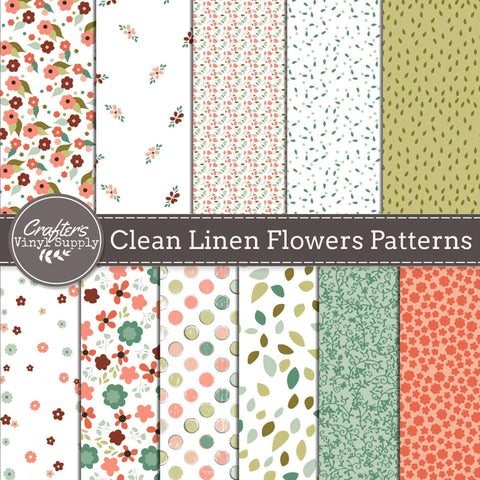 Clean Linen Flowers Patterns