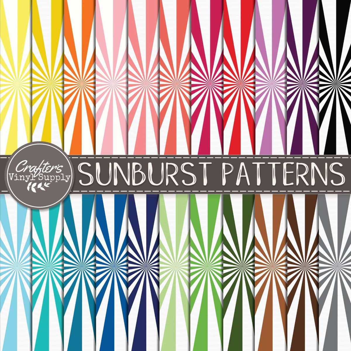 Sunburst Delight Pattern - Pattern Vinyl and HTV – Crafter's Vinyl