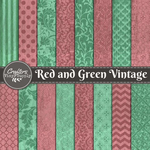 Red and Green Vintage Patterns