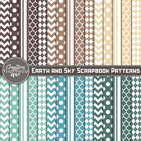 Earth and Sky Scrapbook Patterns