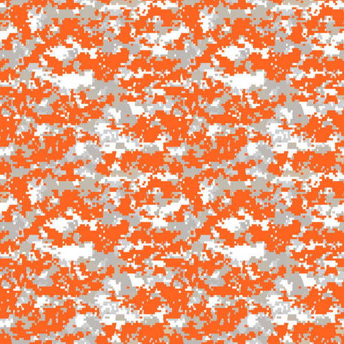 Abstract camo pattern in shades of orange and gray