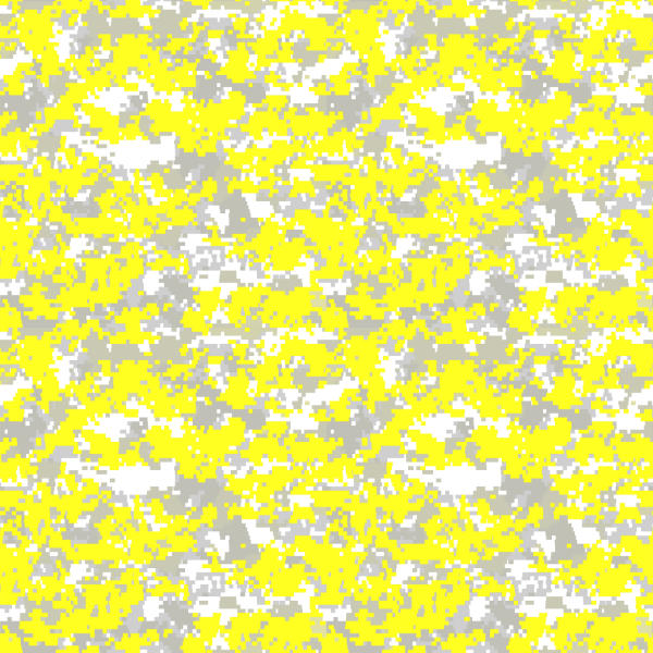 Abstract speckled camouflage pattern in yellow and gray