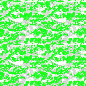Digital camo-inspired pixelated pattern in green shades