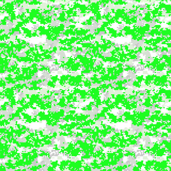 Digital camo-inspired pixelated pattern in green shades
