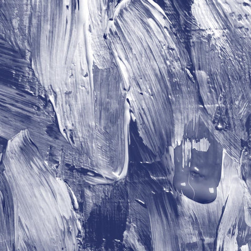 Abstract blue and white paint strokes