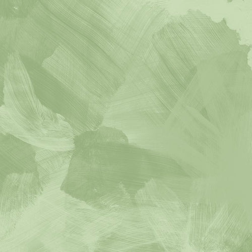 Abstract painterly brushstrokes in various shades of green