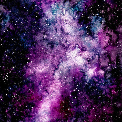 Abstract cosmic pattern with a nebula watercolor design