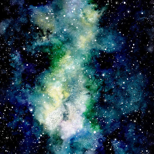 Abstract cosmic watercolor pattern resembling a galaxy