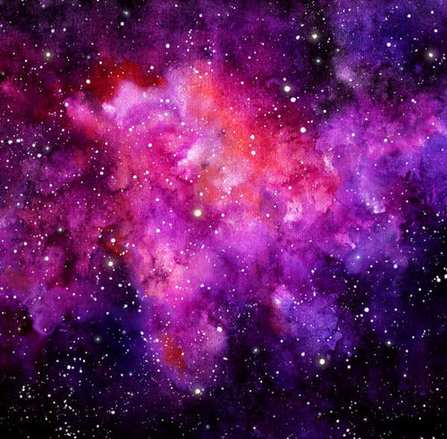 Abstract cosmic galaxy watercolor pattern