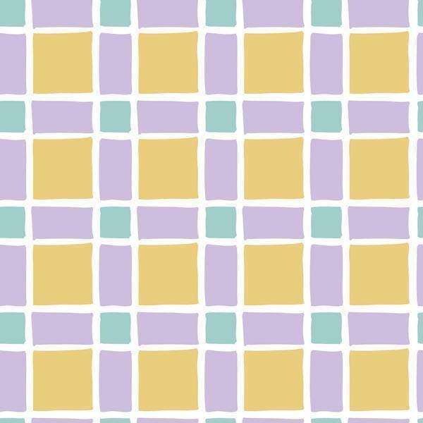 A grid pattern with alternating pastel purple and yellow squares separated by white lines