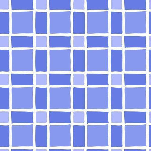 Abstract blue grid pattern on a light background