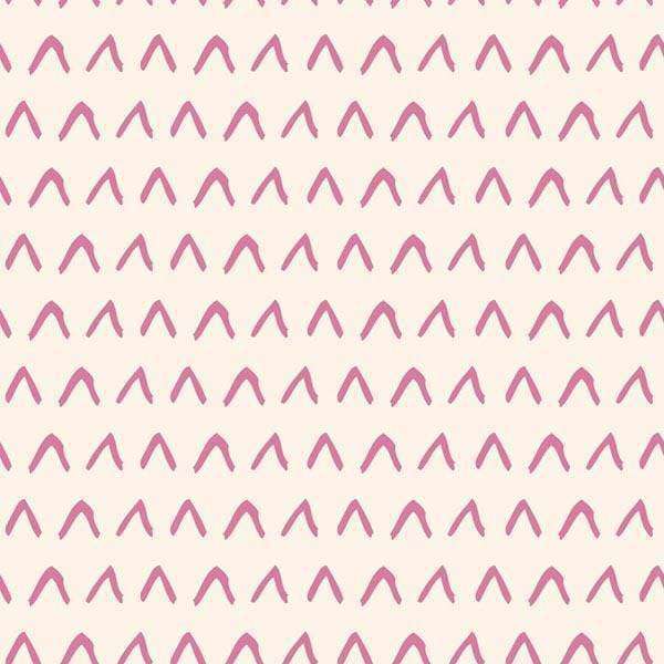 Geometric pattern with blush pink arcs on a cream background