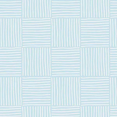Geometric square pattern with serene blue stripes