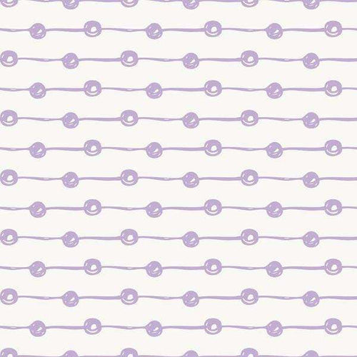 Alternating stripes with dots pattern in shades of lavender and white