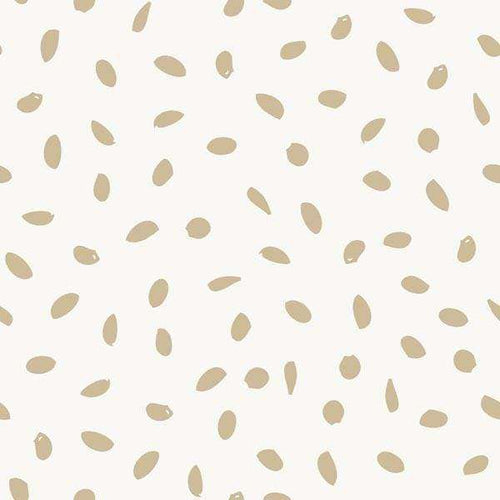 Abstract seed pattern on a beige background