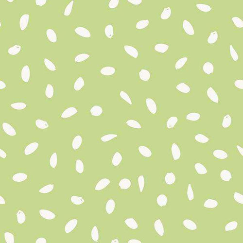 Simple white leaf pattern on a pastel green background