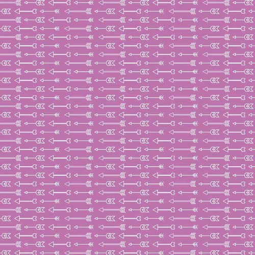 Seamless pattern of white bohemian arrows on a mauve background