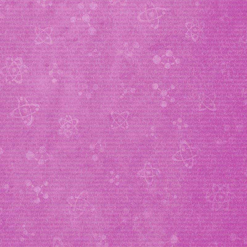 A subtle floral pattern on a textured pink background