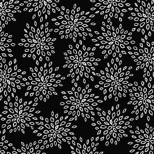 Black and white leafy pattern