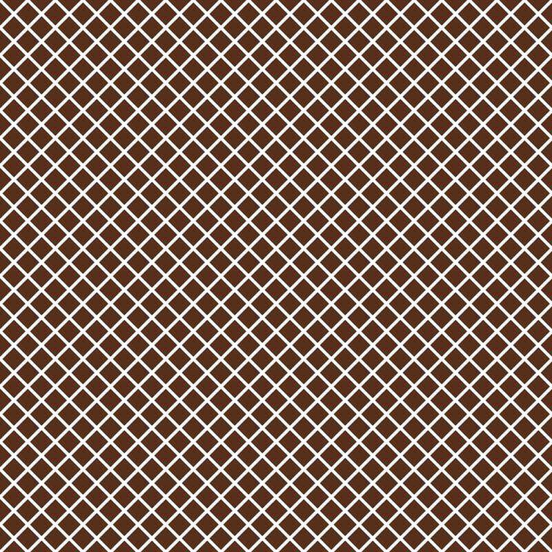 Brown lattice pattern on a cream background