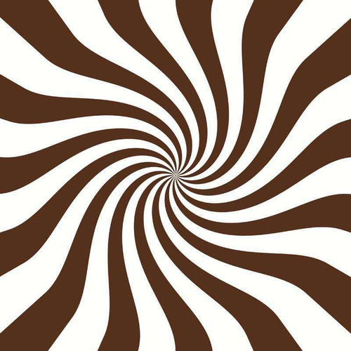 Optical illusion of a swirling pattern in shades of brown and white