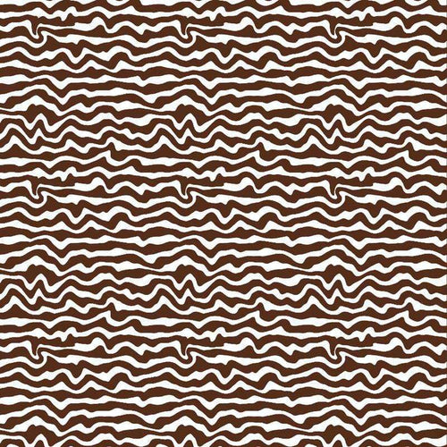 Wavy brown and white geometric pattern