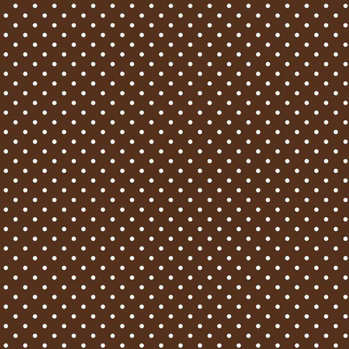 Uniform white polka dots on a brown background