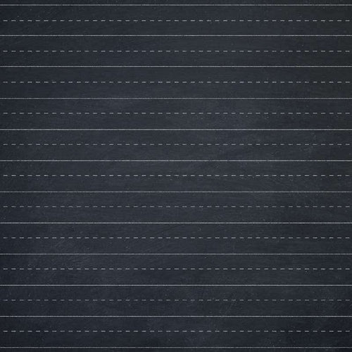 Dark slate with dashed white lines imitating chalkboard learning lines