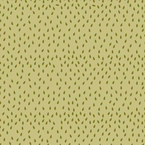 Abstract teardrop pattern on olive background