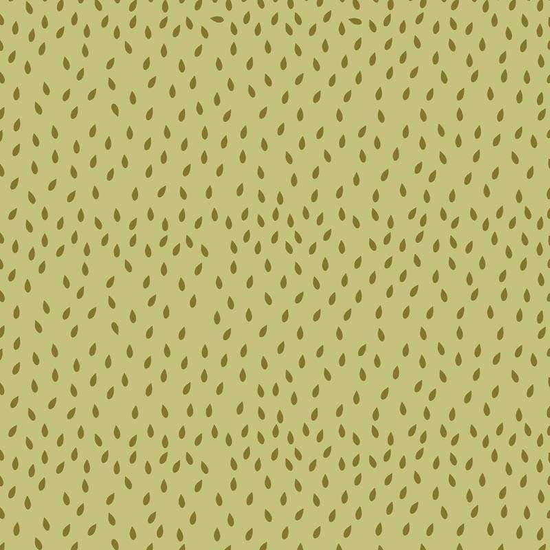Abstract teardrop pattern on olive background
