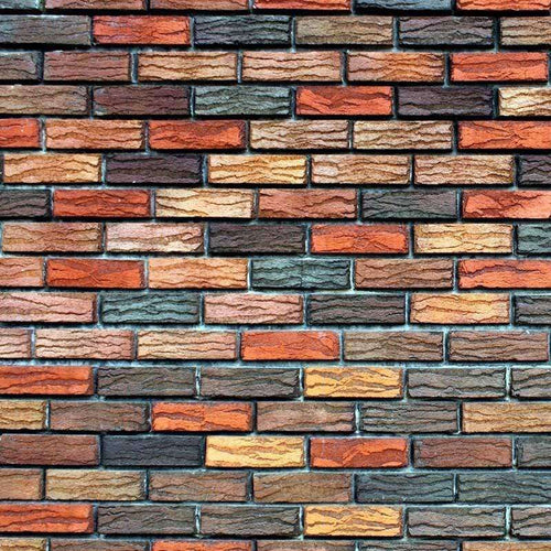 Colorful brick wall pattern