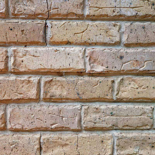 Detailed textured brick pattern in natural tones