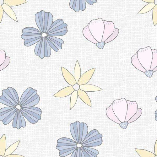 Pastel floral pattern on a textured background