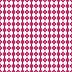 Crimson and white checkered pattern