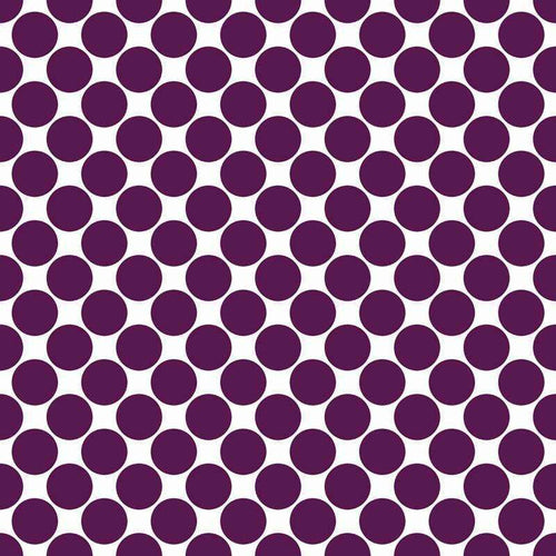 Seamless purple polka dots on a white background