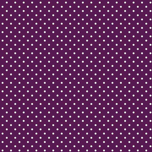 Purple fabric with white polka dots pattern