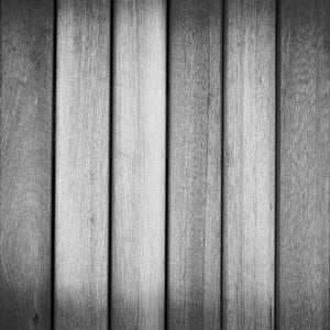 Black and white image of wood planks