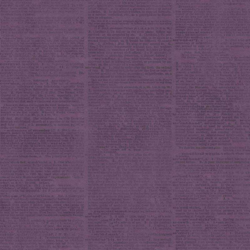 Textured purple pattern with overlay of subtle text