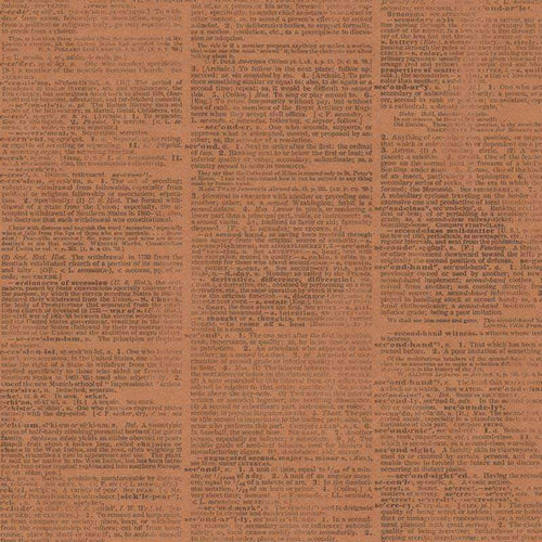 Orange vintage manuscript pattern with overlaid text details