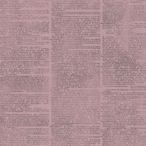 Overlapping vintage text on deep pink background