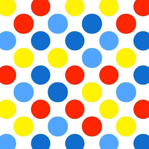 Vivid primary colored dots pattern