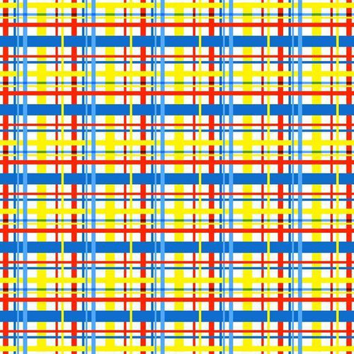 Plaid pattern in primary colors