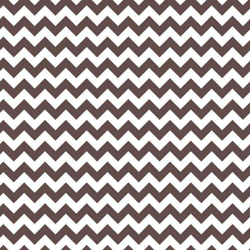 Continuous zigzag pattern in chocolate brown and white