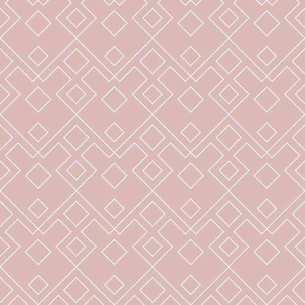 Geometric pattern with diamonds and lines on a blush background
