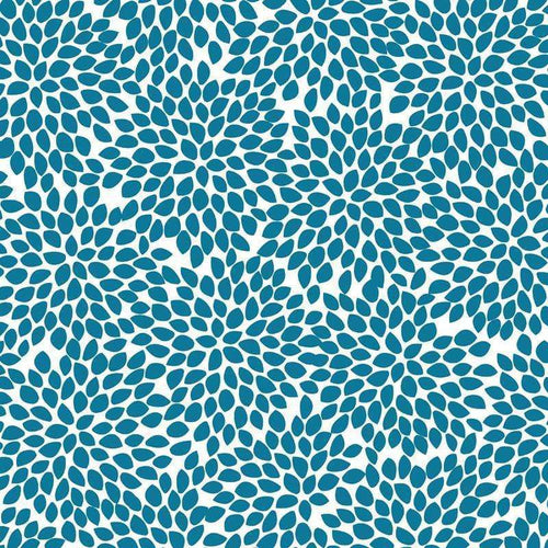 Abstract blue petal pattern on white background