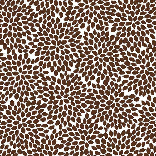 Abstract geometric leaf-like pattern in brown and white