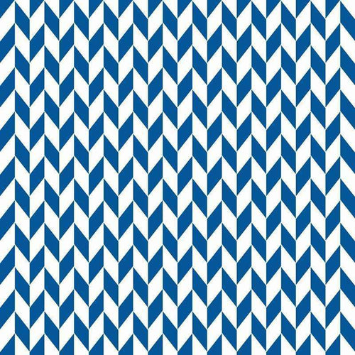 Navy blue and white herringbone pattern