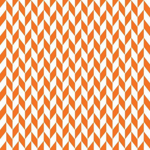 Orange and white herringbone pattern