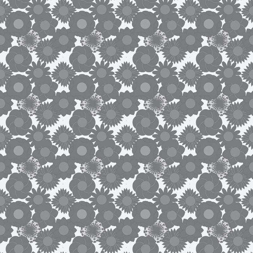 Seamless grey floral pattern design